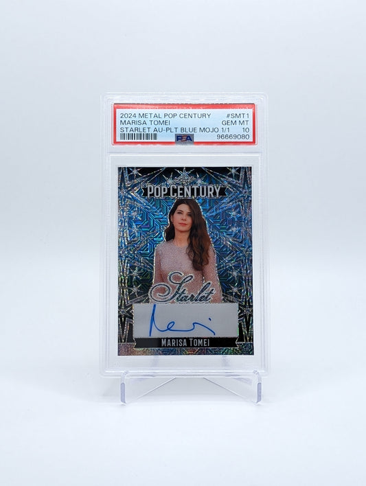 2024 Metal Pop Century Marisa Tomei Starlet Autograph Platinum Blue Mojo 1/1 PSA 10