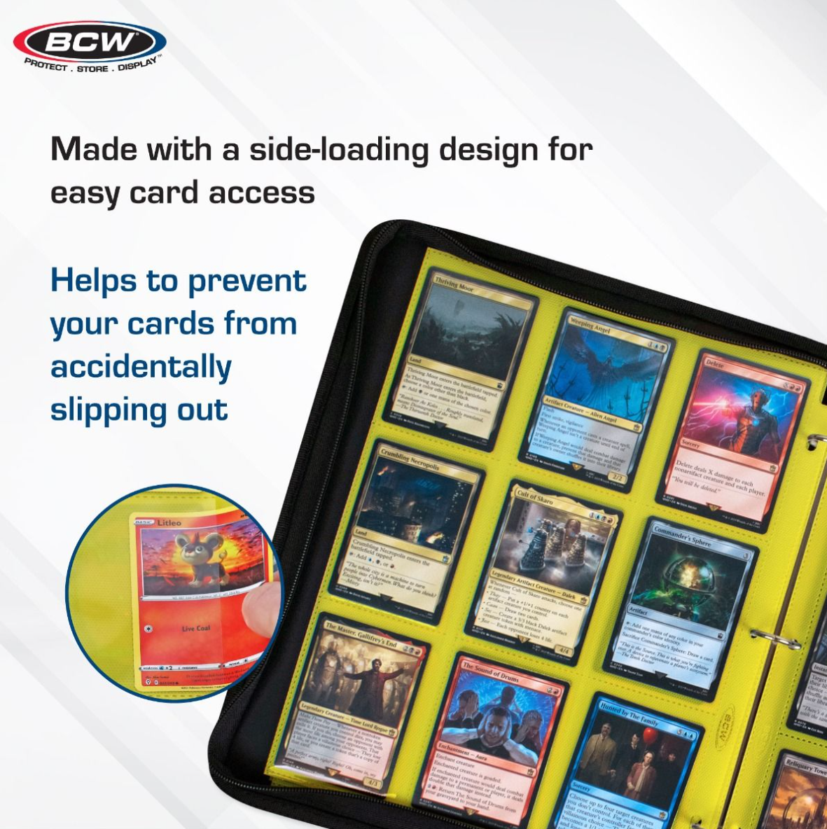 BCW Side Loading 18-Pocket Pro Pages-Yellow LTD STOCK