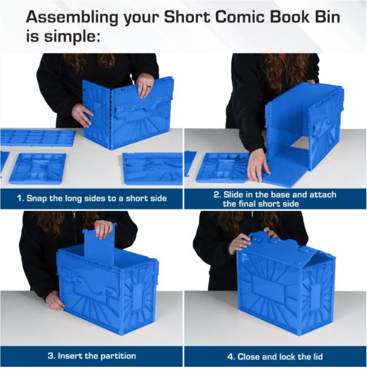 BCW Short Comic Book Bin - Blue