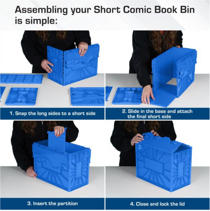 BCW Short Comic Book Bin - Blue