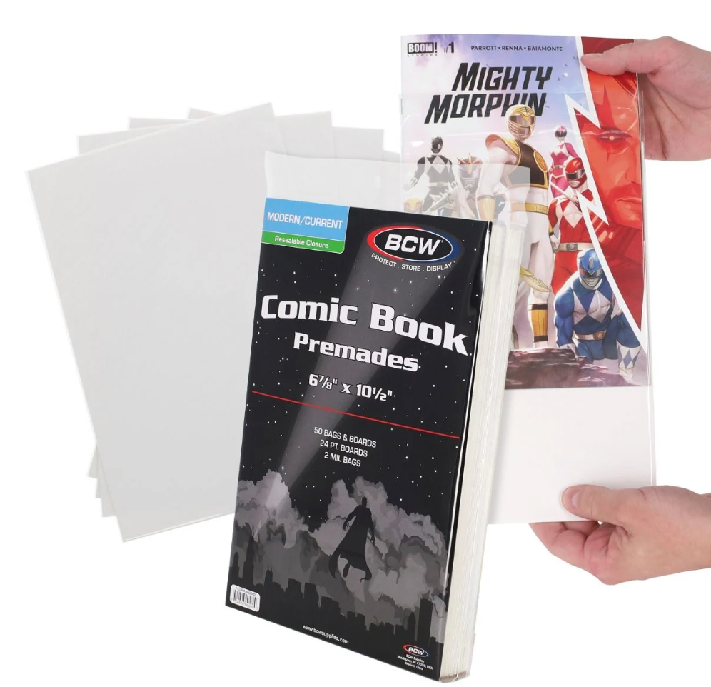 BCW Premade® Resealable Current Comic Bag and Board