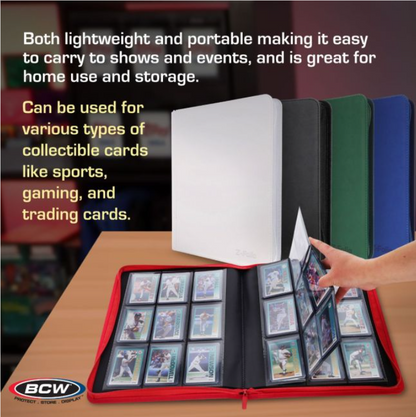 BCW Z-Folio 9-Pocket LX Album - Toploaders - Red