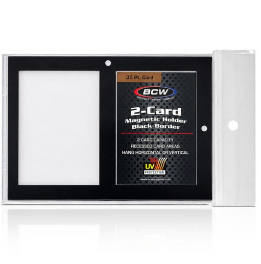 BCW Magnetic 2-Carder Holder - 35pt Black Border