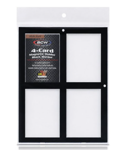 BCW Magnetic 4-Carder Holder - 35pt Black Border