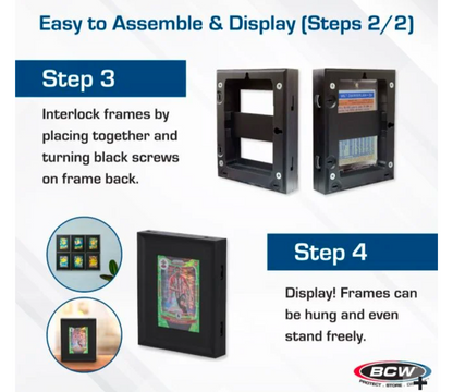 BCW Interlocking Card Frames - Black