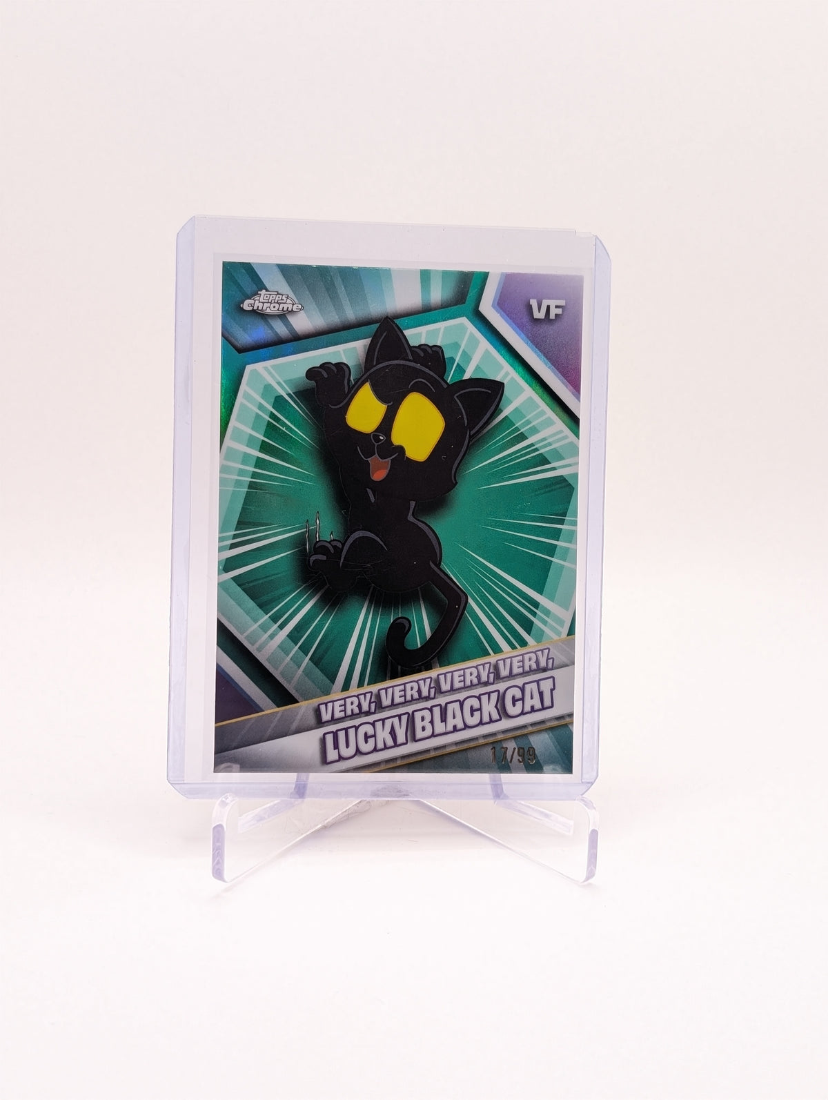 2026 Topps Chrome Veefriends Very Very Very Very Lucky Black Cat GREEN REFRACTOR 17/99