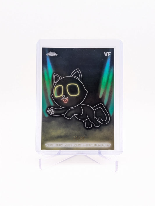 2026 Topps Chrome Veefriends Very Very Very Very Lucky Black Cat NEON LIGHTS GREEN /99