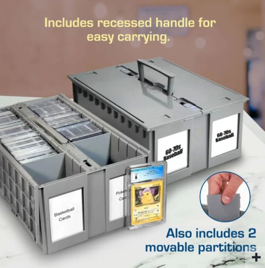 BCW Graded Card Bin - 2 Row - Gray