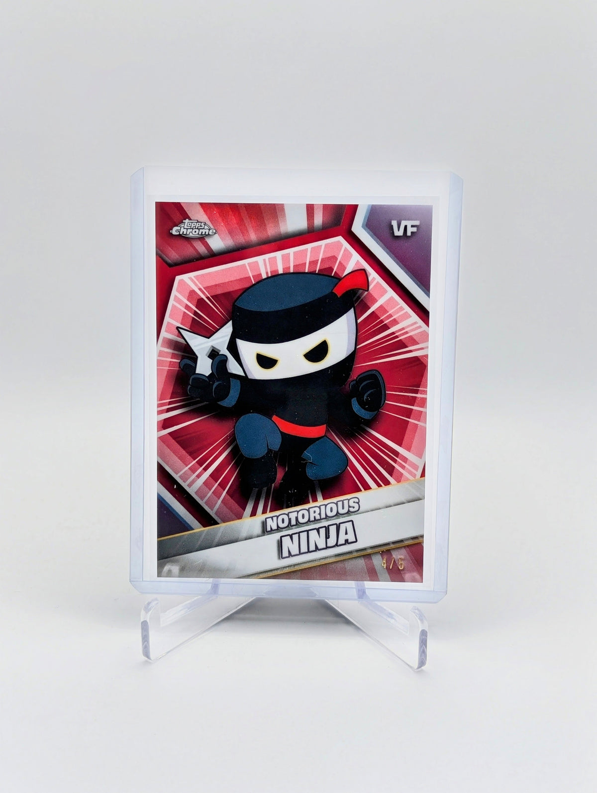 2026 Topps Chrome Veefriends Notorious Ninja TRUE RED Refractor 4/5 BC0124